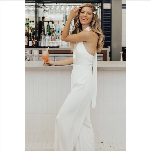 Anthropologie x BHLDN Tara Jumpsuit in Ivory - Picture 3 of 8